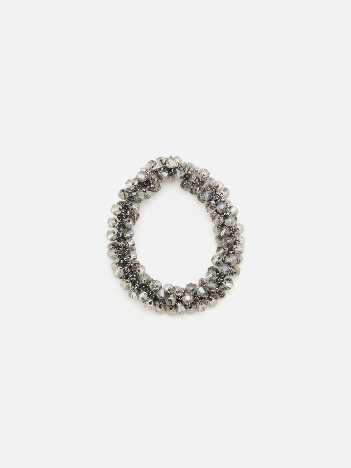 PAZZION, Zia Diamante Hair Tie, Pewter