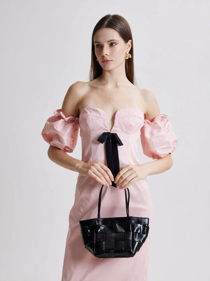 PAZZION, Ziva Woven Bag, Black