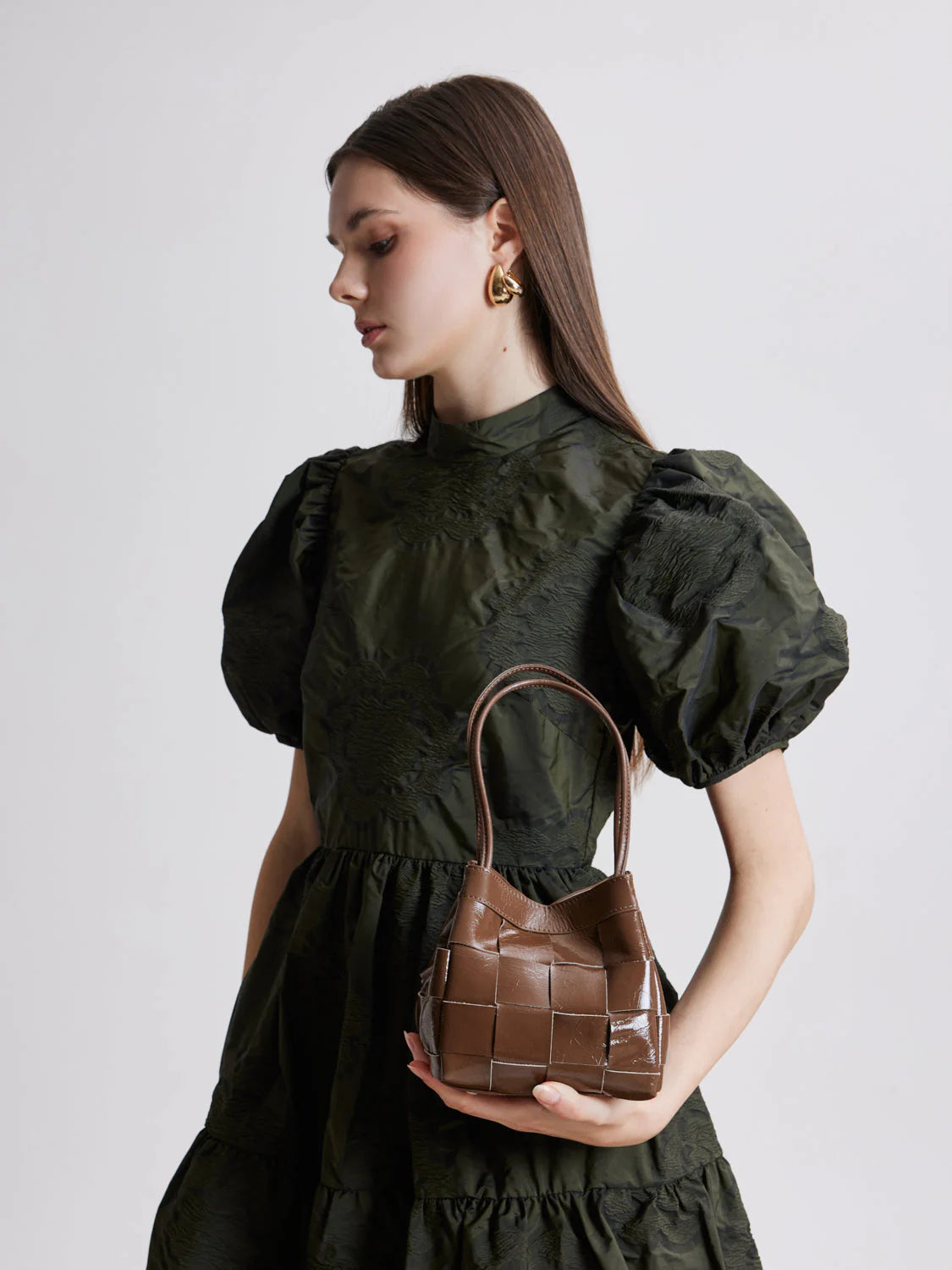 PAZZION, Ziva Woven Bag, Brown