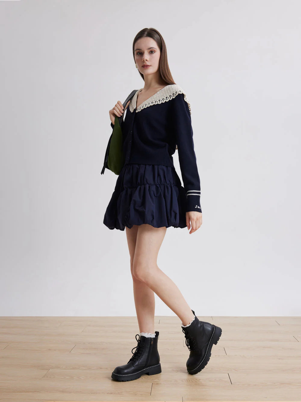 PAZZION, Zuri Leather Ankle Boots, Black