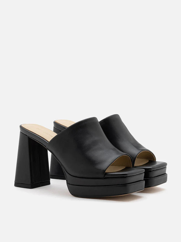 PAZZION, Isha Chunky Platform Heels, Black