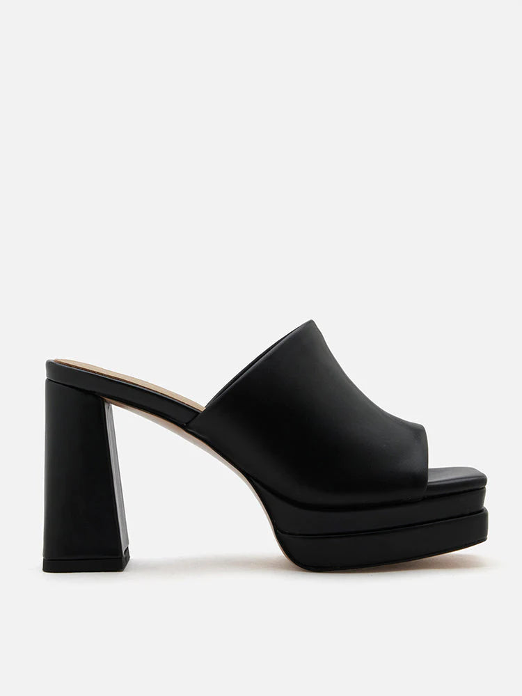 PAZZION, Isha Chunky Platform Heels, Black