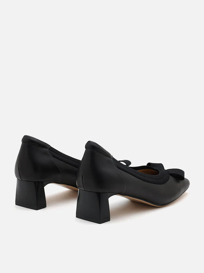 PAZZION, Makayla Bow Heels, Black